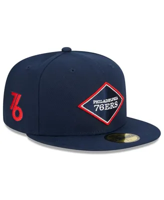 Men's New Era Navy Philadelphia 76ers 2023/24 City Edition Alternate 59FIFTY Fitted Hat
