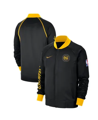 Men's Nike Black Golden State Warriors 2023/24 City Edition Authentic Showtime Performance Raglan Full-Zip Jacket