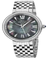 GV2 by Gevril Women's Genoa Silver-Tone Stainless Steel Watch 36mm