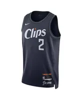 Men's and Women's Nike Kawhi Leonard Navy La Clippers 2023/24 Swingman Jersey - City Edition