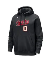 Men's Nike Damian Lillard Black Portland Trail Blazers 2023/24 City Edition Name and Number Pullover Hoodie