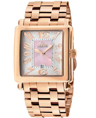 Gevril Women's Avenue of Americas Mini Rose Gold-Tone Stainless Steel Watch 32mm