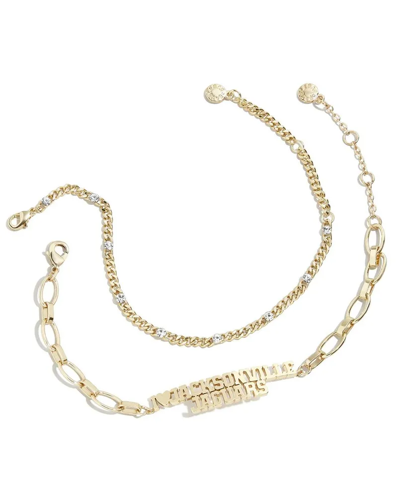 Women's Wear by Erin Andrews x Baublebar Gold-Tone Jacksonville Jaguars Linear Bracelet Set - Gold