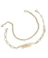 Women's Wear by Erin Andrews x Baublebar Gold-Tone Jacksonville Jaguars Linear Bracelet Set - Gold