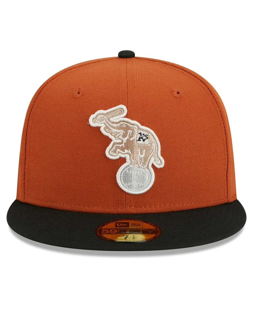 Men's New Era Orange, Black Oakland Athletics 59FIFTY Fitted Hat