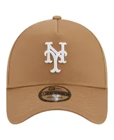 Men's New Era Khaki New York Mets A-Frame 9FORTY Adjustable Hat