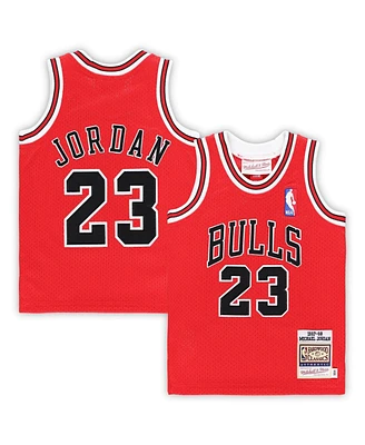 Infant Boys and Girls Mitchell & Ness Michael Jordan Red Chicago Bulls 1985/86 Hardwood Classics Authentic Jersey