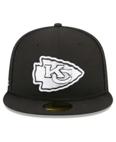 Men's New Era Black Kansas City Chiefs Main Patch 59FIFTY Fitted Hat