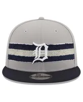 Men's New Era Gray, Navy Detroit Tigers Band 9FIFTY Snapback Hat