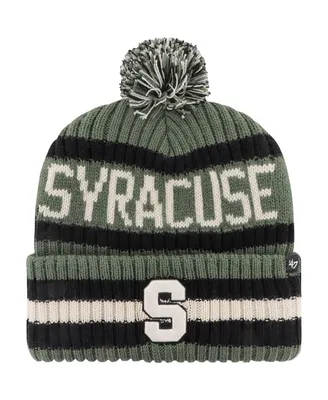 Men's '47 Brand Green Syracuse Orange Oht Military-Inspired Appreciation Bering Cuffed Knit Hat with Pom