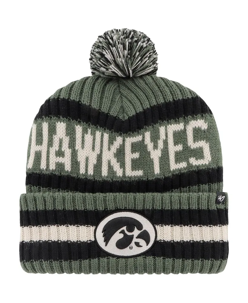 Men's '47 Brand Green Iowa Hawkeyes Oht Military-Inspired Appreciation Bering Cuffed Knit Hat with Pom