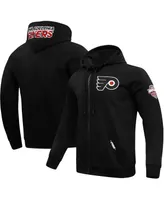 Men's Pro Standard Black Philadelphia Flyers Classic Chenille Full-Zip Hoodie Jacket