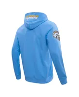 Men's Pro Standard Justin Herbert Powder Blue Los Angeles Chargers Player Name and Number Pullover Hoodie