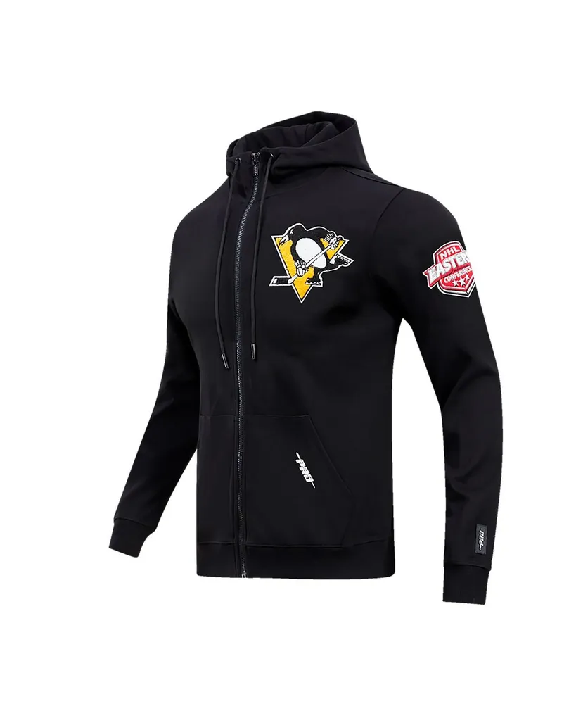 Men's Pro Standard Black Pittsburgh Penguins Classic Chenille Full-Zip Hoodie Jacket