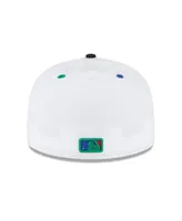 Men's New Era White, Black Oakland Athletics 1973 World Series Primary Eye 59FIFTY Fitted Hat
