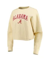 Women's League Collegiate Wear Cream Alabama Crimson Tide Classic Campus Corded Timber Sweatshirt