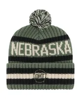 Men's '47 Brand Green Nebraska Huskers Oht Military-Inspired Appreciation Bering Cuffed Knit Hat with Pom