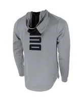 Men's Nike Gray Duke Blue Devils 2-Hit Performance Pullover Hoodie