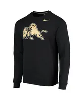 Men's Nike Black Distressed Colorado Buffaloes Vintage-Like School Logo Pullover Sweatshirt