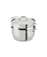 All-Clad Stainless Steel 5 Qt. Covered Multi Pot with Steamer Insert - Silver