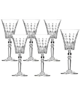 Lorren Home Trends Marilyn Set of 6 Red Wine Goblets