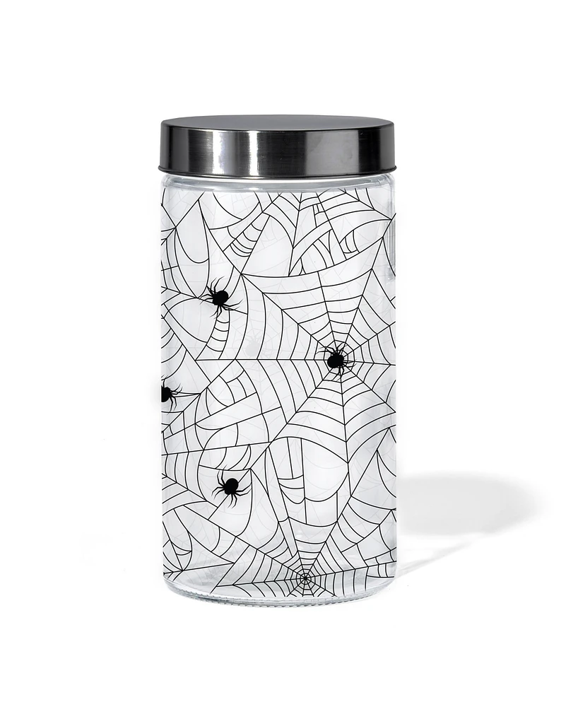 American Atelier Spider Web Glass Jar, 60 oz