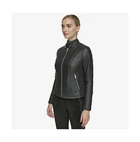 Glenbrook Lightweight Women's Leather Racer Jacket