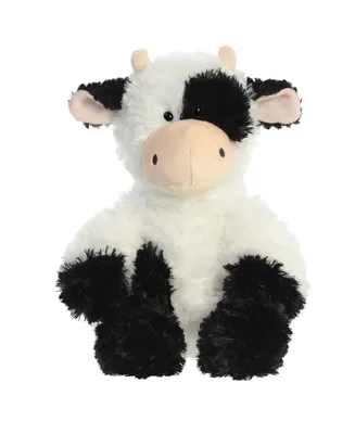 Aurora Medium Cow Tubbie Wubbies Snuggly Plush Toy White 11"