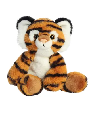 Aurora Medium Topaz Tiger Flopsie Adorable Plush Toy Orange 13"