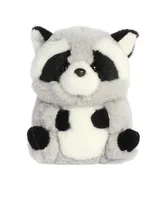 Aurora Mini Ripley Raccoon Rolly Pet Round Plush Toy Gray 5"