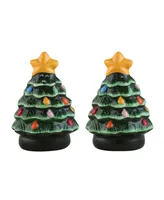 3.75" Nostalgic Ceramic Tree Salt Pepper Shakers