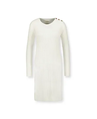 Hope & Henry Womens' Cable Sweater Dress with Elbow Patches