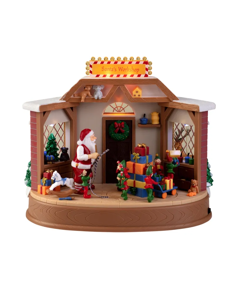 8" Animated Musical Santa's Workshop