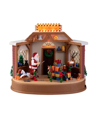 8" Animated Musical Santa's Workshop