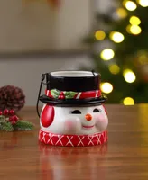 5" Nostalgic Ceramic Container Snowman