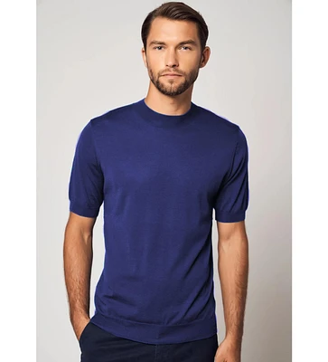 Bellemere New York Men's Essential Cashmere Silk Slim Fit T-Shirt - Consider Sizing Up for a Relaxed