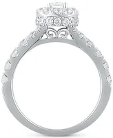 Diamond Oval Halo Bridal Set (2 ct. t.w.) in 14k White Gold