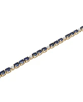 Sapphire (8-1/4 ct. t.w.) & Diamond (1/6 ct. t.w.) Link Bracelet in 14k Gold