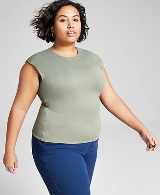 And Now This Trendy Plus Second-Skin Muscle T-Shirt, Created for Macy's