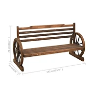 Patio Bench 55.9" Solid Wood Fir