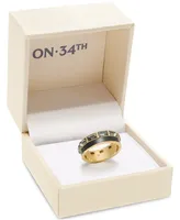 On 34th Gold-Tone Stone & Enamel Ring, Created for Macy's