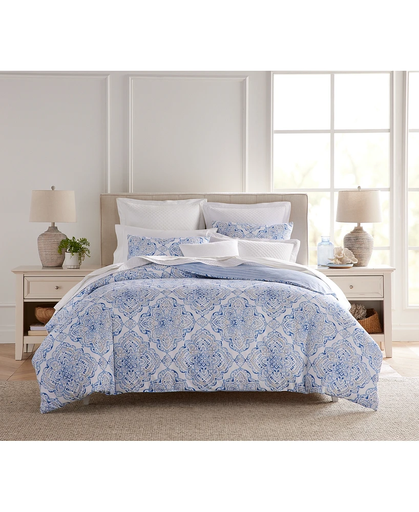 Charter Club Damask Designs Coastal Medallion 3-pc. Duvet Cover Set, Full/Queen, Created for Macy's