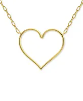 Giani Bernini Open Heart Pendant Necklace, 16" + 2" Extender, Created for Macy's