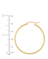 14k Gold Hoop Earrings, 40mm