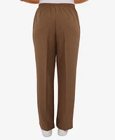 Alfred Dunner Petite Short Classic Textured Solid Pull-On Pants