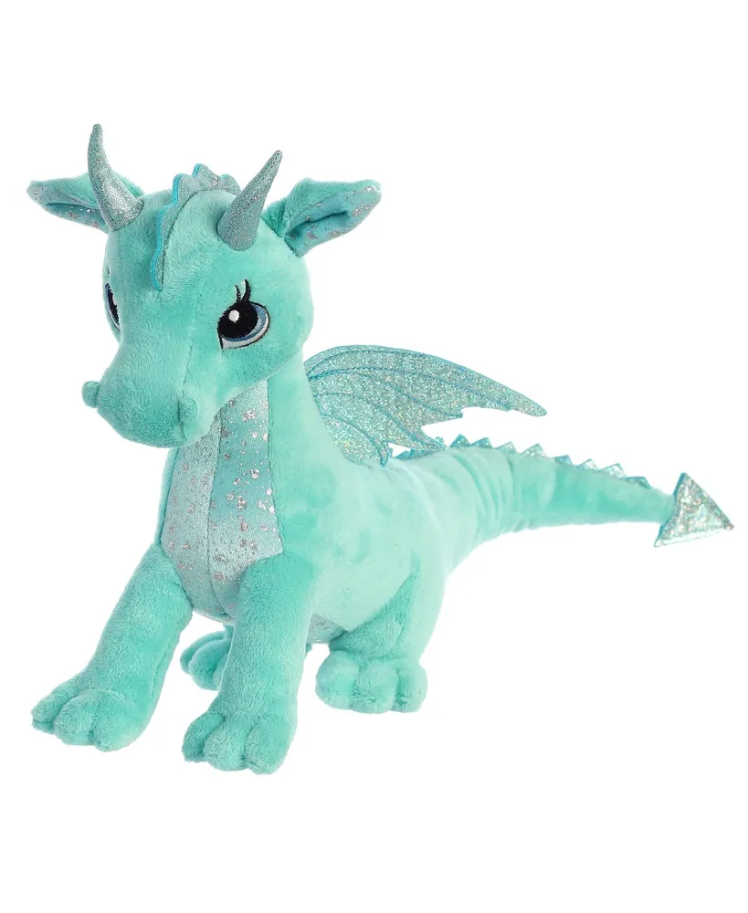 Aurora Medium Willow Dragon Sparkle Tales Enchanting Plush Toy Blue 12"