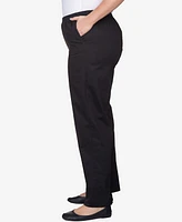 Alfred Dunner Plus Mid-Rise Casual Pants