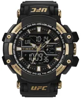 Timex Ufc Men's Combat Analog-Digital Black Resin Watch, 53mm