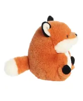 Aurora Mini Finley Fox Rolly Pet Round Plush Toy Orange 5"