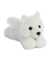 Aurora Small White Wolf Flopsie Adorable Plush Toy White